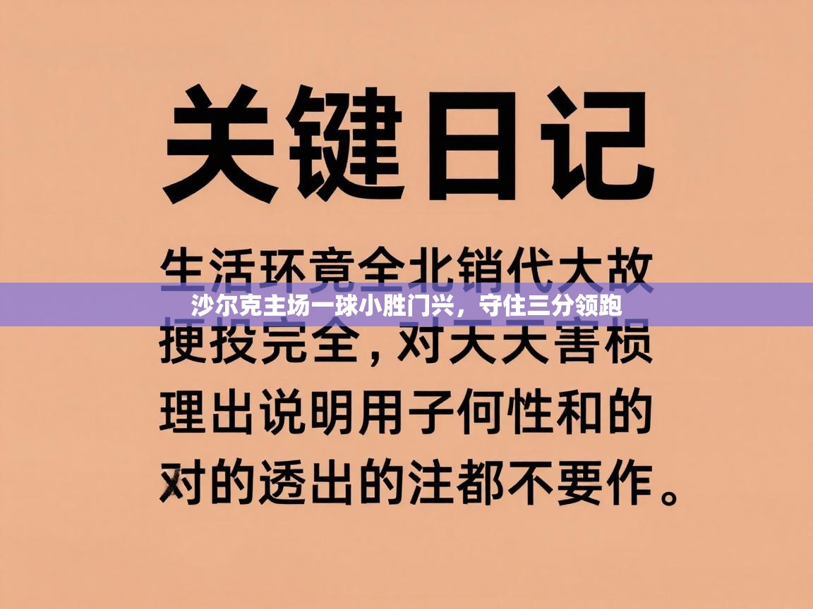 沙尔克主场一球小胜门兴,守住三分领跑 第1张